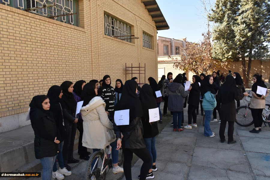 به  مناسبت روز دانشجو مسابقه دوچرخه سواری با شرکت دانشجویان دانشکده فنی و حرفه ای دختران کرمانشاه 2