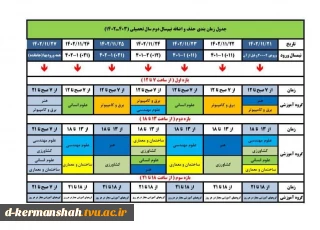 جدول زمان بندی حذف و اضافه نیمسال دوم ۱۴۰۲